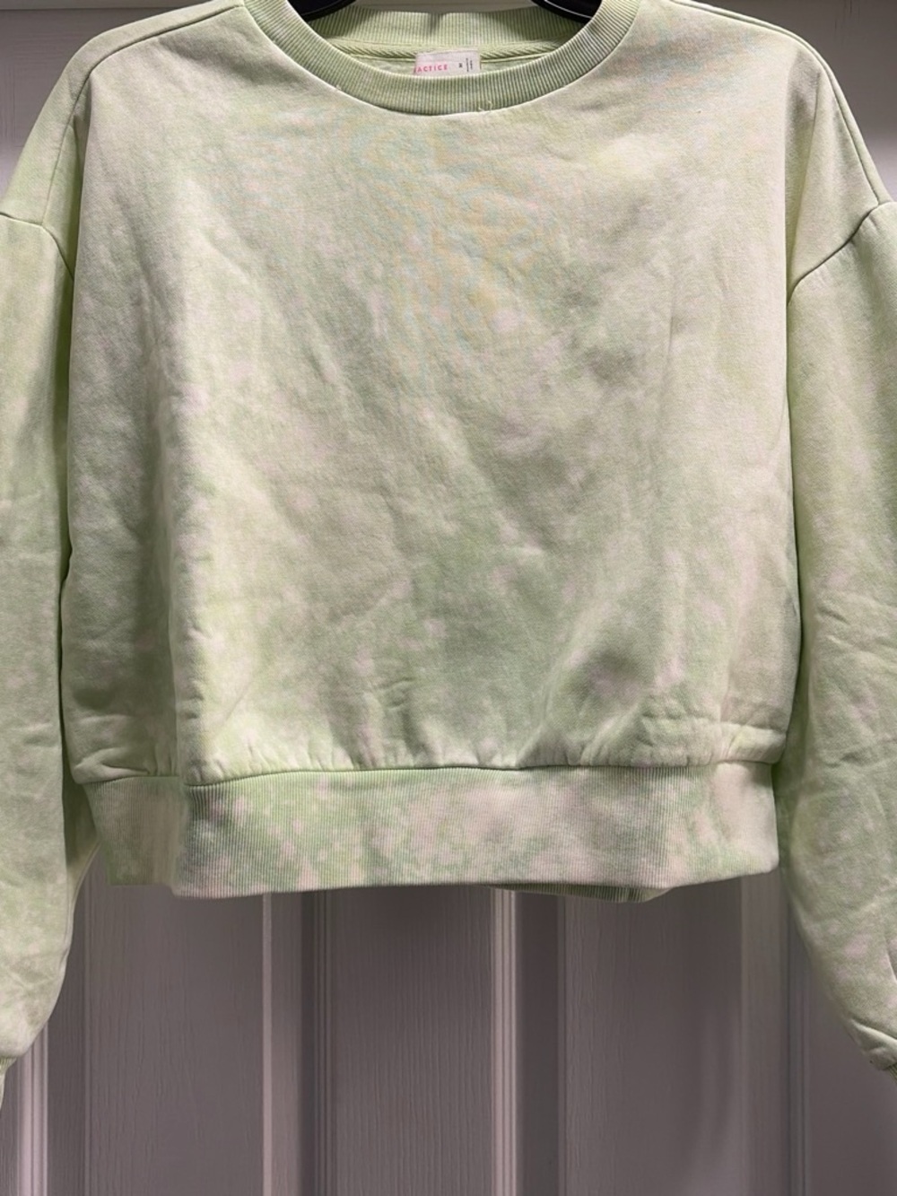 Anthropologie Daily Practice Light Green Cropped Sweatshirt